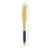 Home Basics Flat Bamboo Spatula with Indigo Silicone Handle, Natural