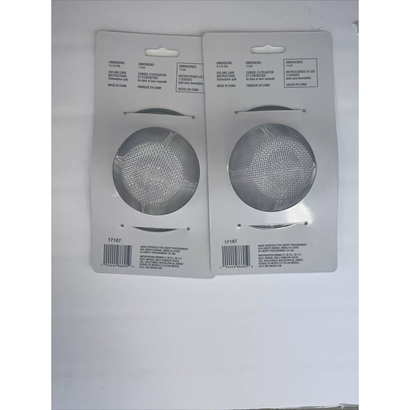 Salt Mesh Sink Strainer 18/8 Stainless Steel 2 Pack