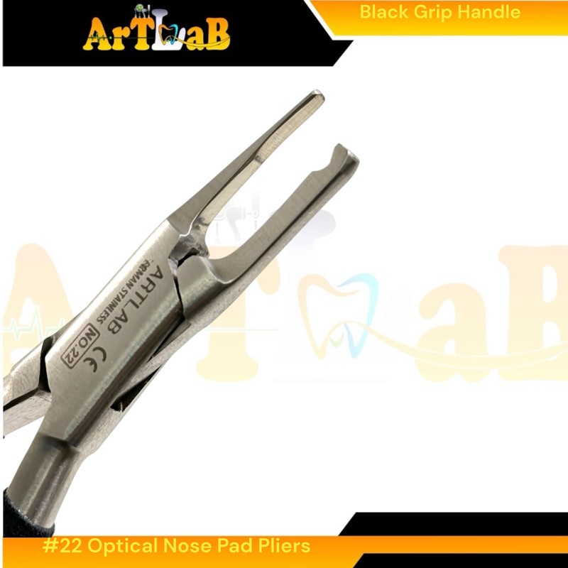 No. 22 Eyewear Nose Pad Applicator Pliers - Black Grip