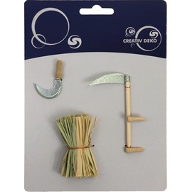 FADEDA 3 x Harvest Set/Height: 17 cm/Hand-Painted/Detailed Nativity Scene Figures - Christmas Table Decoration Nativity Accessories