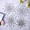 HOFURME 4 Pcs Starburst Wall Decor Bling Wall Art Crystal