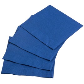 Perfectware 2 Ply Navy Blue-200 Navy Blue Beverage Napkin Package of 200ct- 2-Ply, 2.5" Height, 5" Width, 10" Length (Pack of 200)