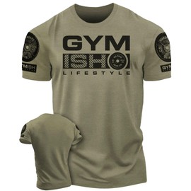 No Pain No Gain Gym Shirts Workout Weightlifting Muscle T-Shirts for Men (XL, Gymish No Pain Military Green)