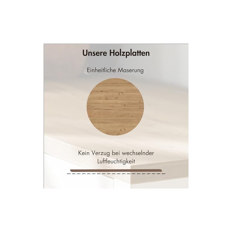 Holzplatte f√ºr Malm Kommode 80,4 x 48,2cm - Deckplatte im