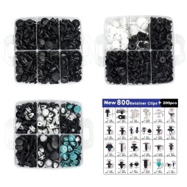 Unbranded 1000PCS Car Push Retainer Clips Automotive Fasteners Bumper Clips Plastic Rivets