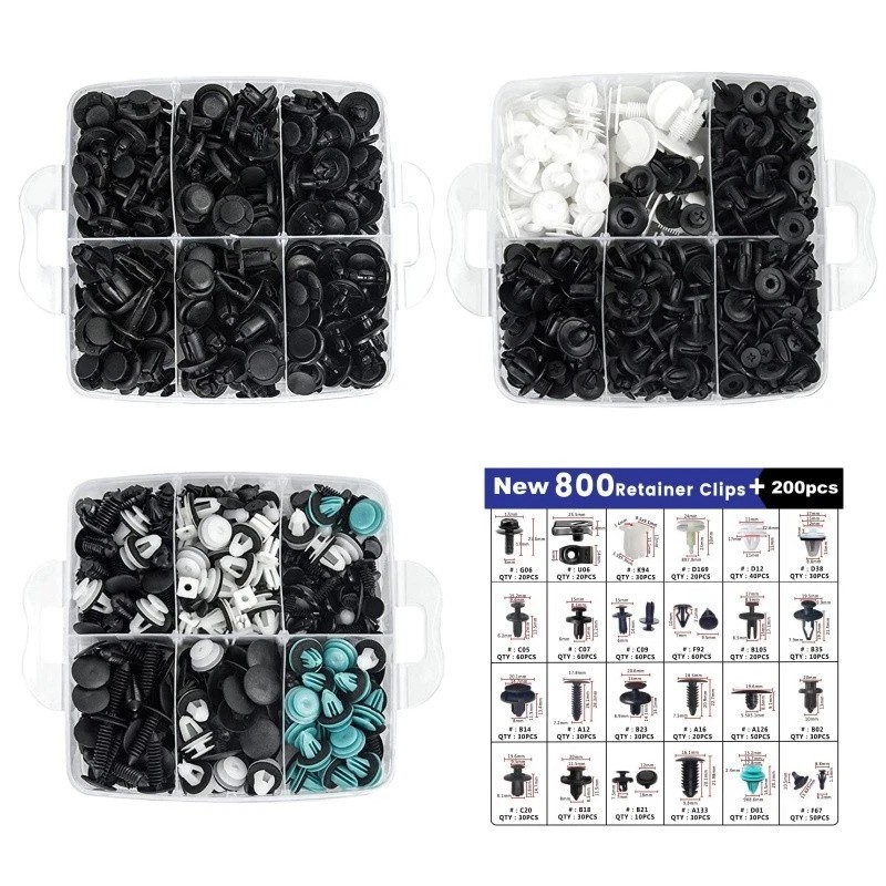 Unbranded 1000PCS Car Push Retainer Clips Automotive Fasteners Bumper Clips