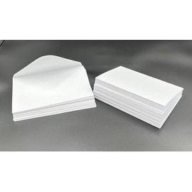 House of Card & Paper Pre Scored A5 White Card 250gsm Folds to A6 Card with Matching C6 Envelopes (Pack of 50)