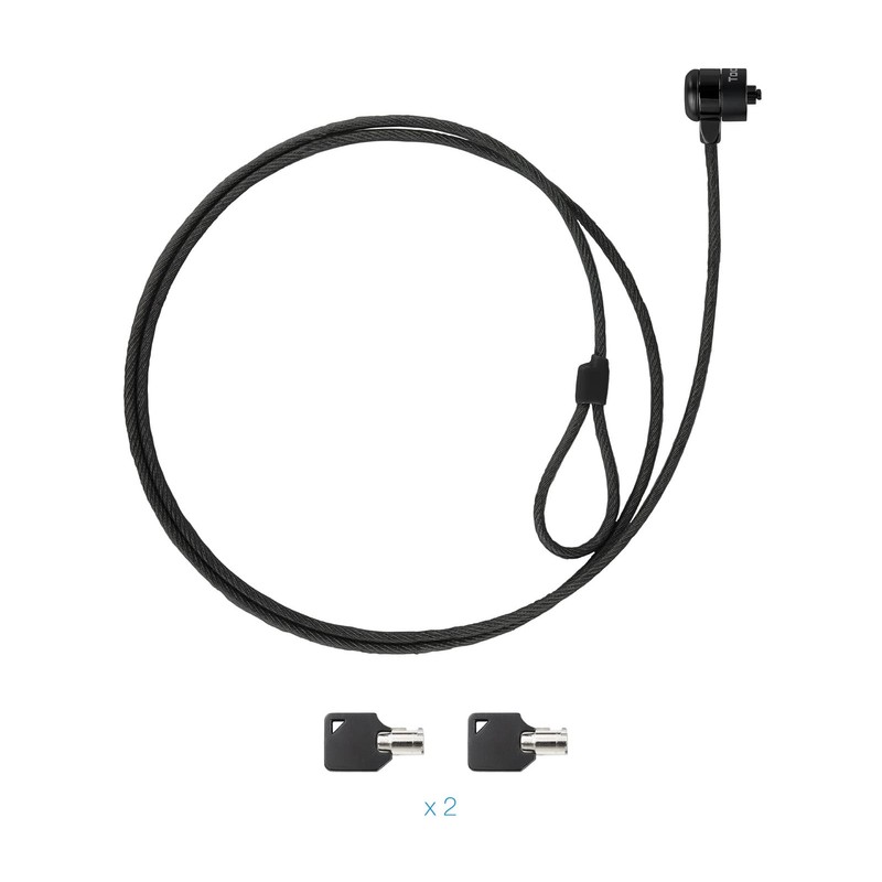 TOOQ TQCLKC0025-G Laptop Security Cable with Key 1.5 Metres Dark