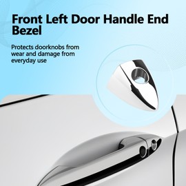 Quealzara Front Left Door Handle End Bezel Compatible with Honda Accord 2013-2017 Hybrid 2014-2017 Plug-in 2014 Clarity 2016-2019 Ridgeline 2017-2019 Replaces 72184T2AG21 72184-T2A-G21