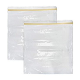 EcoQuality 1 Gallon Size 128oz Food Storage BPA Free Resealable Clear Plastic Bags 10.75 x 12 Inch for Fruits Snacks Meat Meal Prep Leakproof Freezer Safe (60)