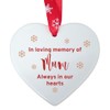 Second Ave In Loving Memory of Mum Ceramic Hanging Heart