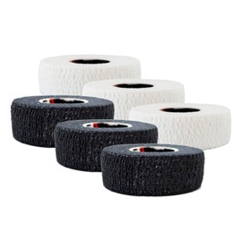 d3 Light Rip EAB Spandex Bandage Hand-Tearable Black & White 25mm x 7m (6 Rolls) Thumb, Toe, Finger Joint Strapping & Weightlifting Grip Tape