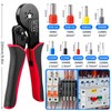 Ferrule Crimping Tool Kit, Self-Adjusting Hex Wire Crimping Pliers for