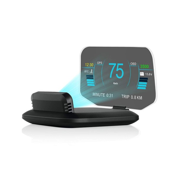 .B "C1-OBDGPS" HUD Head Up Display C1 OBD2+GPS 27 Functions