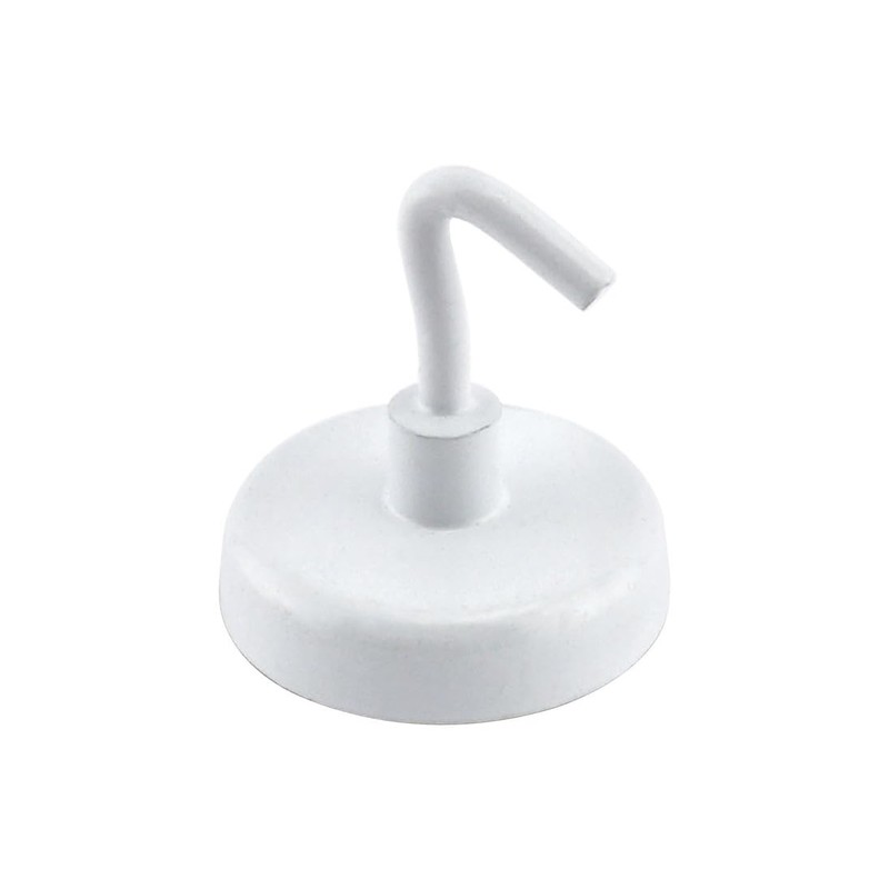 Master Magnetics 07291 White Magnet Hook 2 Count