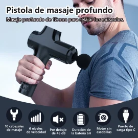 Keelead Pistola De Masaje Keelead 6 Velocidades 5000mah Pantalla Lcd