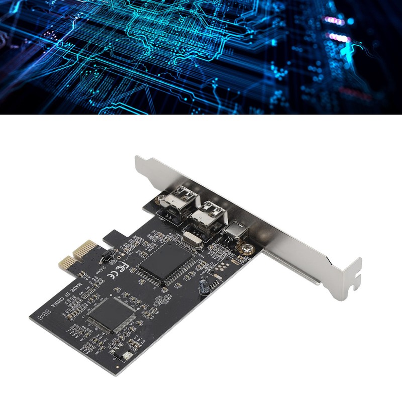 PCIE 1X to 3 Port 1394A Firewire Riser Card Dual