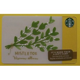 STARBUCKS CARD 2014 " MISTLETOE " VHTF~ A BEAUTY~  A WORK OF ART~ GREAT PRICE