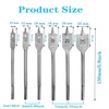 YUENTOEN 6 Pieces Spade Drill Bit Set 10-25mm Paddle Flat