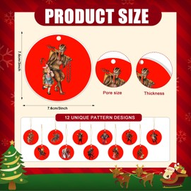 Anglechic 24 Pcs Gruss Vom Krampus Horror Christmas Ornaments Bulk Who's Naughty Horror Acrylic Ornaments Christmas Tree Hanging Decor Scary Folklore Xmas Tree Idea Devil Beast Pendant 12 Styles