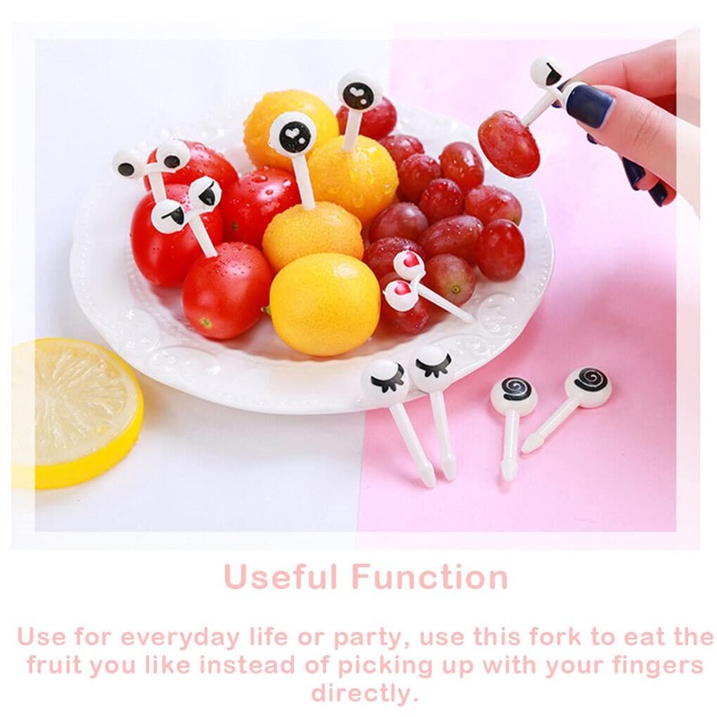 10 Pieces Fruit Picks Eyes Decorative Food Toothpick Kitchen Tableware
