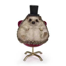 Uvia Hedgehog Sitting on Chair Doll Figurine 12x8x14cm Animal H23157