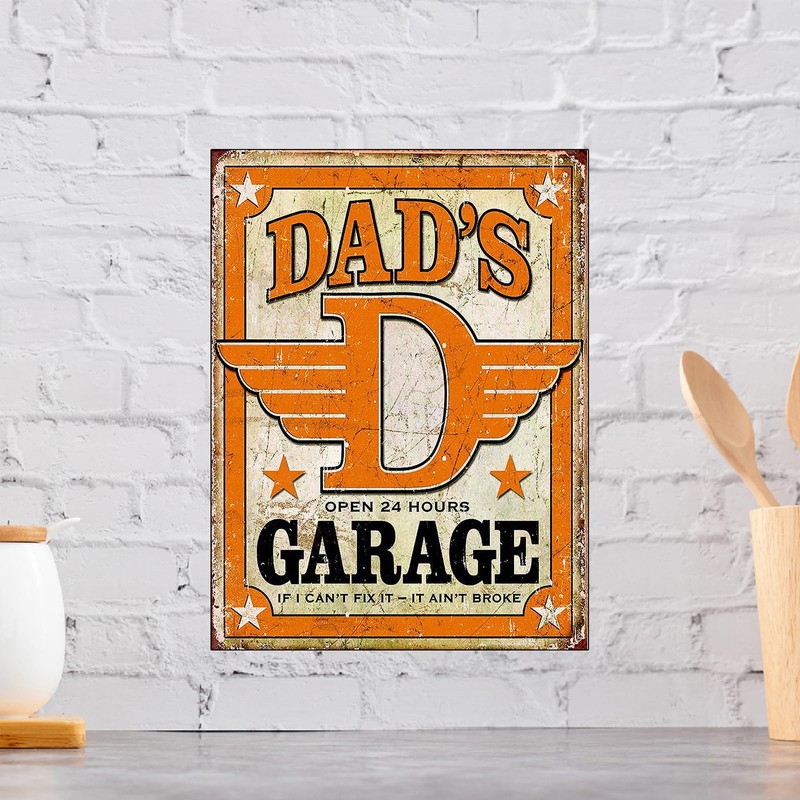 Shawprint Limited Dads Garage Metal Tin Wall Art Novelty Gift