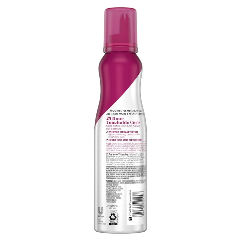 Suave Professionals Mousse, Captivating Curls, Whipped Cream Mousse, 7 Ounce