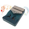 Finger Thumb Piano 17 Keys Exquisite Engraved Pattern Wood Kalimba