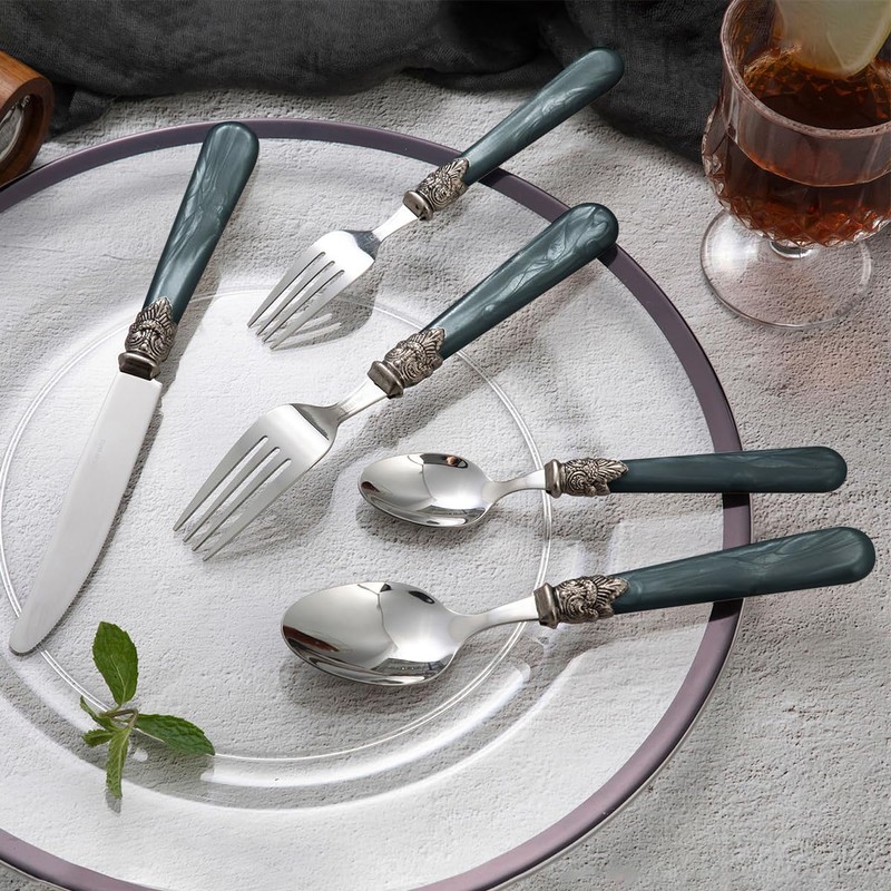 CATHYLIN 20 pieces 18/10 Stainless Steel Silverware Sets With Deep