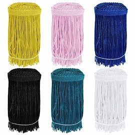 13 Yard 4 Inch Wide Fringe Tassel Trim Lace for Sewing Crafts Clothes Curtains Accessories Latin Wedding Dress DIY Lamp Shade Decoration 6 Colors