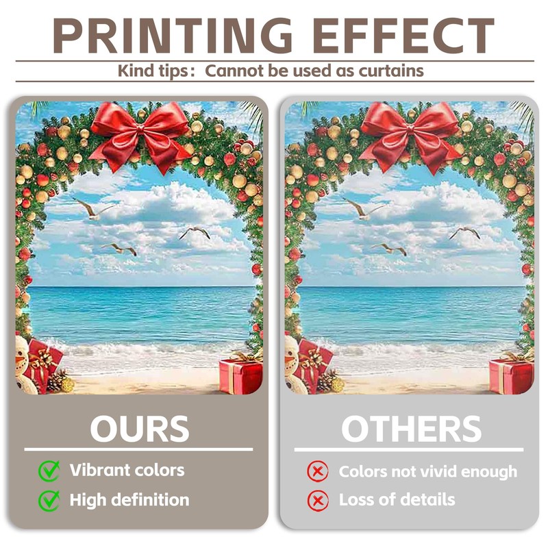 YCUCUEI 7x5ft Fabric Christmas Beach Summer Hawaiian Photography Backdrop