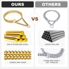 Stainless Steel & 18K Gold Dog Chain Collar - Adjustable,