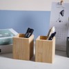 2 Pieces Rectangular Pen Holder, Wooden Pen Holder, Simple Stationery