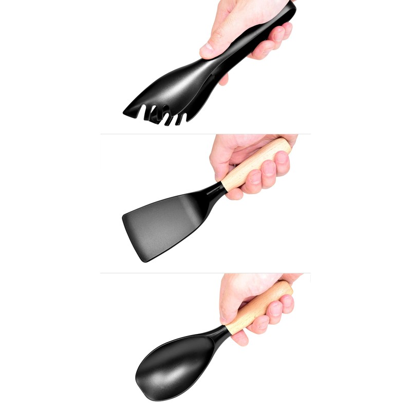 Seki Japan Stylish Kitchen Tool Set, Flexible Non Stick Heat