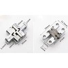 (1 Pair) Hidden Door Hinge, Stainless Steel, Hidden Barrel Wooden