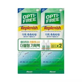 Optifree 옵티프리 리플레니시 대용량 420ml X 2 Optifree RepleniSH Large Capacity 420ml X 2