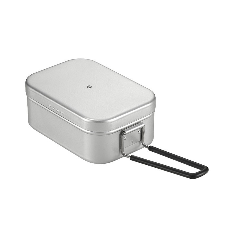 Camping Lunch Box Folding Handle Aluminum Camping Bento Container Camping