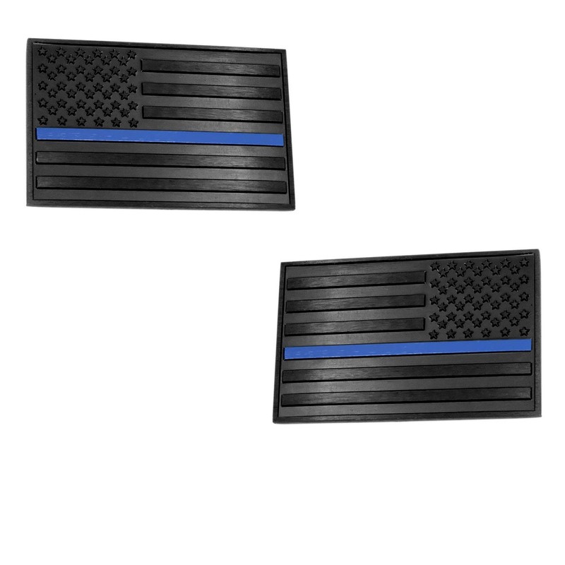 MULL USA 3D Metal Flag x2 emblem Forward and Reverse