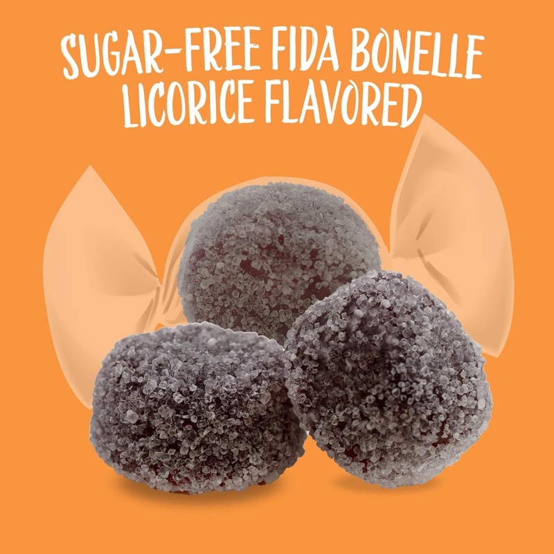 Bonelle Sugar-Free Licorice Jelly Candy, 1-Pound Bag (About 110 Pieces),