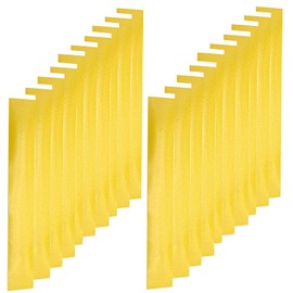 Ulifebet 20 Pcs Woodworking Tape Strips, 2 * 14 Inch Double Sided PVC Self Adhesive Strips Accurate Cuts on Miter Saw and Table Saw for Positioning Wood Cutting