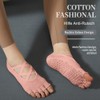 Alienjoy Women's Yoga Socks with Straps Non-Slip Grips Toeless Non-Slip