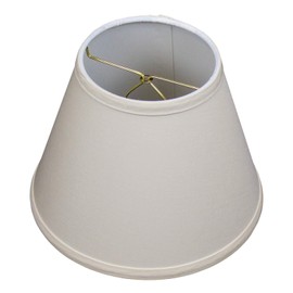FenchelShades.com Lampshade 5" Top Diameter x 9" Bottom Diameter x 7" Slant Height with Clip-On Attachment for Standard Edison-Style Lightbulb (Linen Ivory)