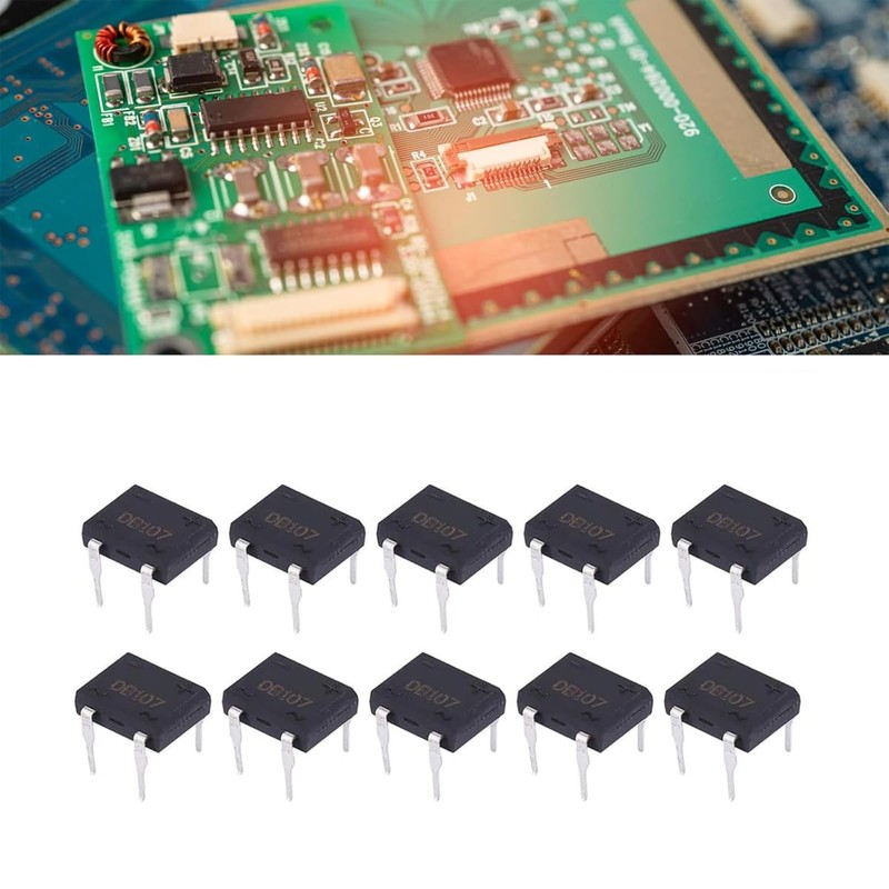 Durlo 10pcs DB107 Bridge Rectifier – 1A 1000V Diode for