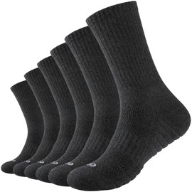 PULIOU 6 Pairs Mens Socks Sports running socks,Wicking Breathable Cushion Comfortable Casual Crew Socks,Hiking Trekking Walking Athletic Socks,Multipack socks for men women