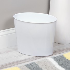 iDesign InterDesign Wastebasket Trash Bathroom, Bedroom or Office – White Nuvo Waste Can