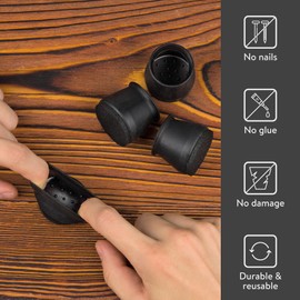 Aneaseit Chair Leg Floor Protectors - Felt Bottom Silicone Pads for Hardwood Floors & Furniture Feet - Chair Leg Caps - Rubber Caps for Chairs - Floor Protectors for Furniture