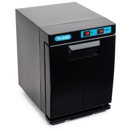 WYZworks 5L Mini 2 in 1 Hot Towel Warmer and UV Treated Hygienic Cabinet - Aluminum Interior - Heater Equipment for Facial Spa Salon Barber Hair Beauty Massage Home Use Health Care – Black