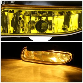 DNA MOTORING FL-ZTL-115-AM Front Bumper Fog Light Driver & Passenger Side Enhance visibility [Compatible with 99-04 Ford Mustang GT]