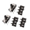 sourcingmap 5 Pcs 2 Position Straight 6P DPDT Mini Slide